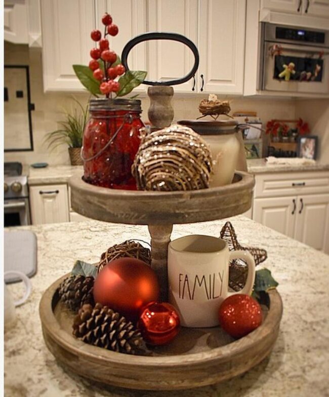 Cream Cabinets Festive