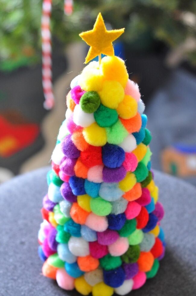 Colorful Pom-Pom Trees