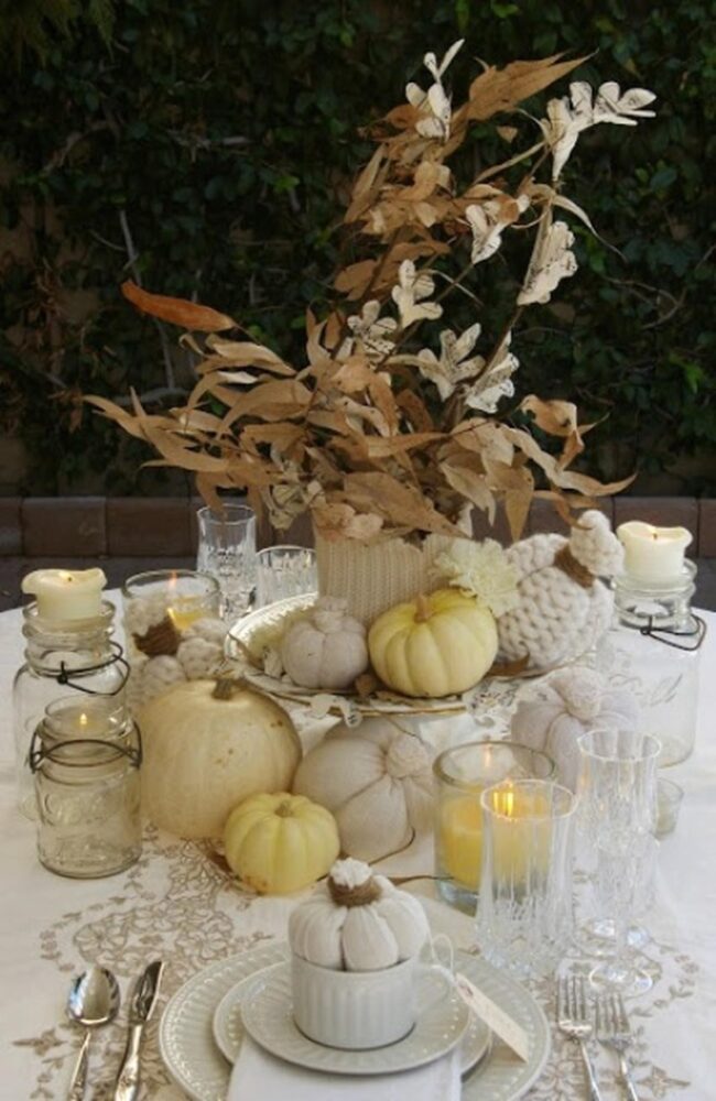 Autumn Gourds Lace Setting