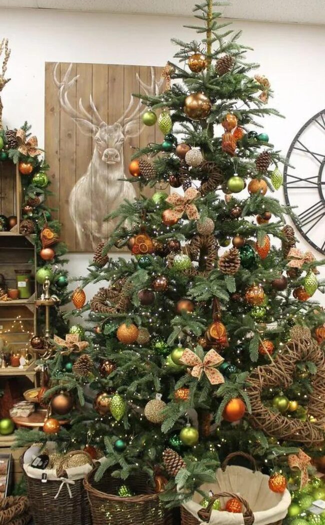 Golden Pine Ornaments