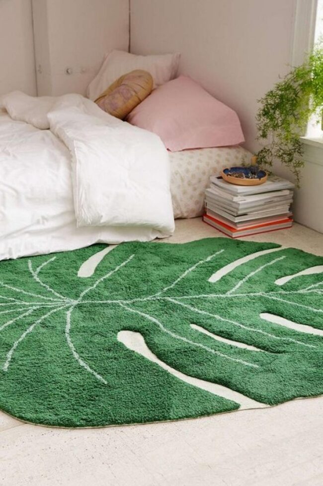 Green Leaf Floor Canvas