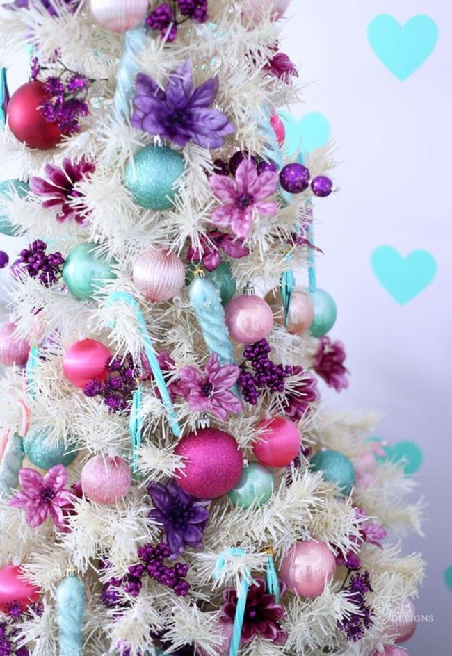 White Trees Pink Sparkle