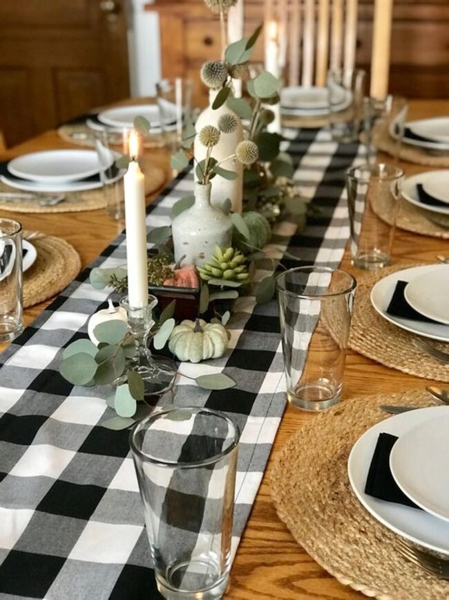 Checkered Monochrome Dining