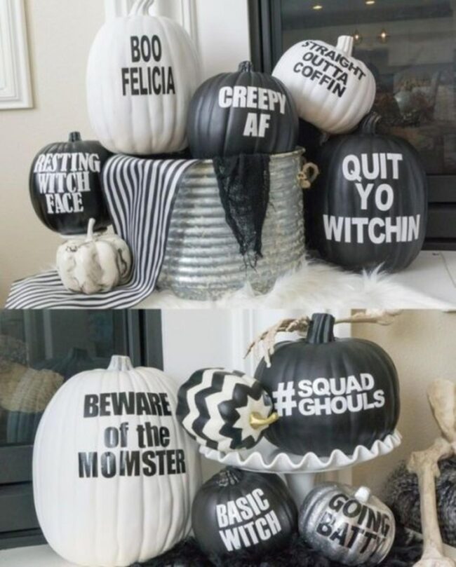 Silver Black Pumpkins