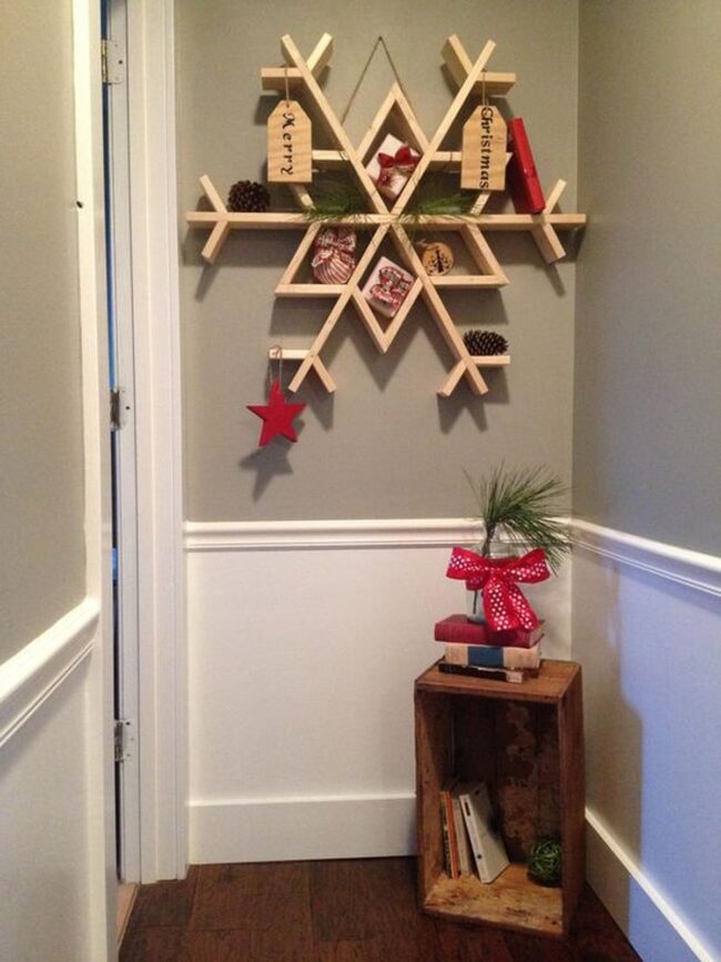 Snowflake Wooden Shelves