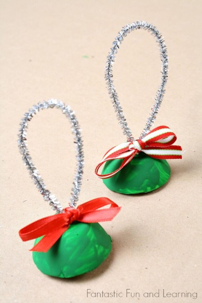 Green Silver Baubles