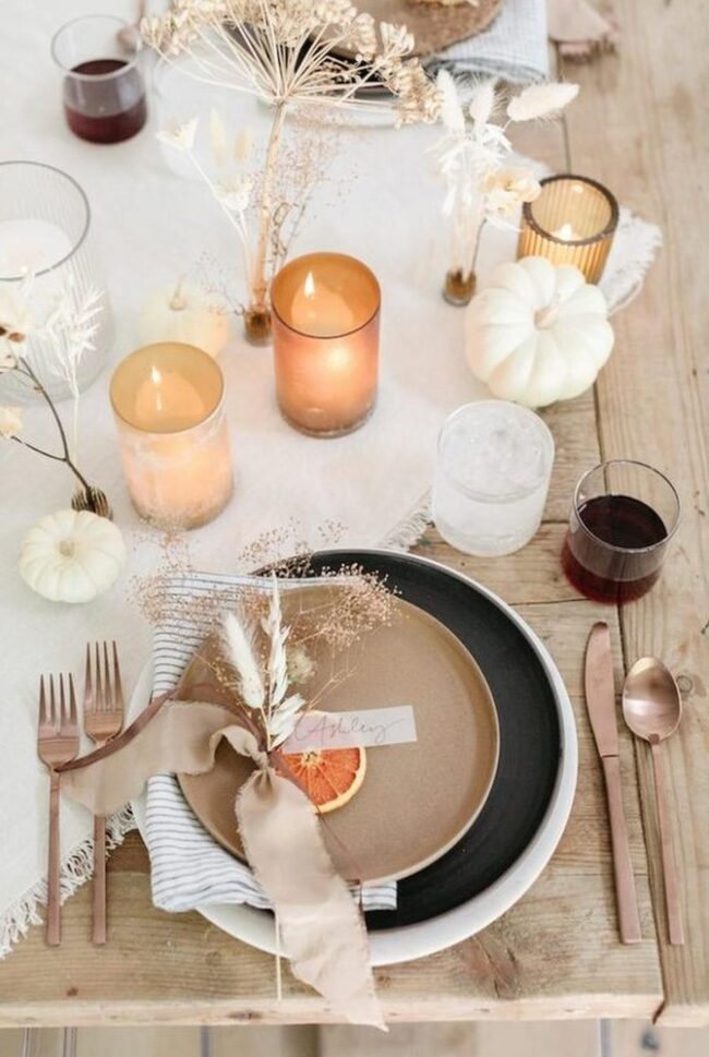 Amber Wooden Table Warmth