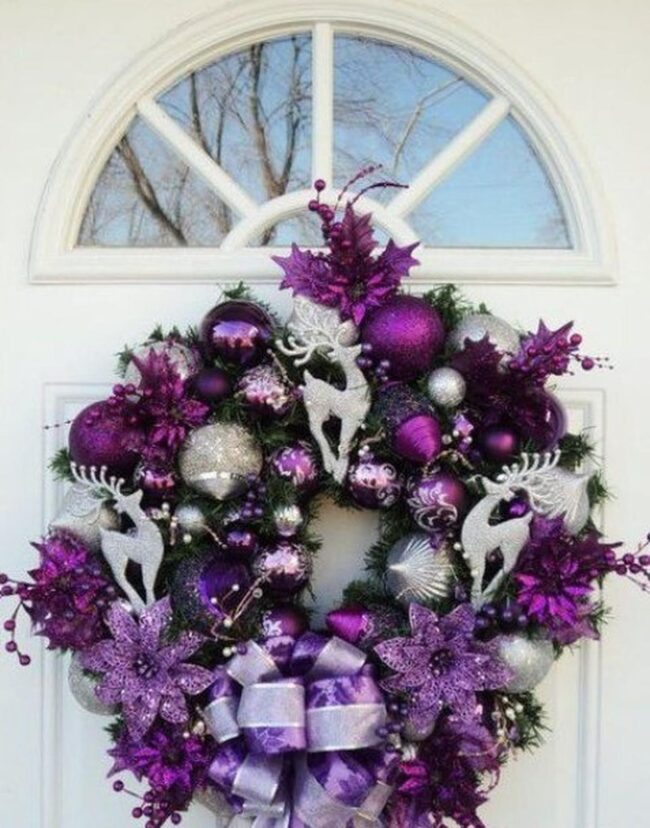 Purple Silver Wonderland Wreath