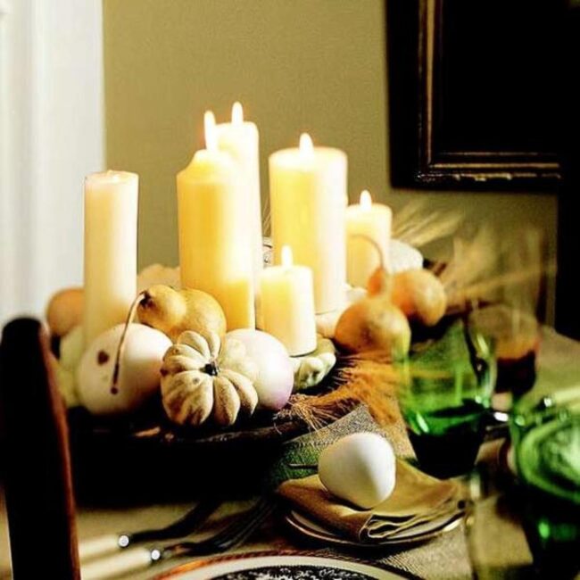 Autumn Candlelit Tablescape