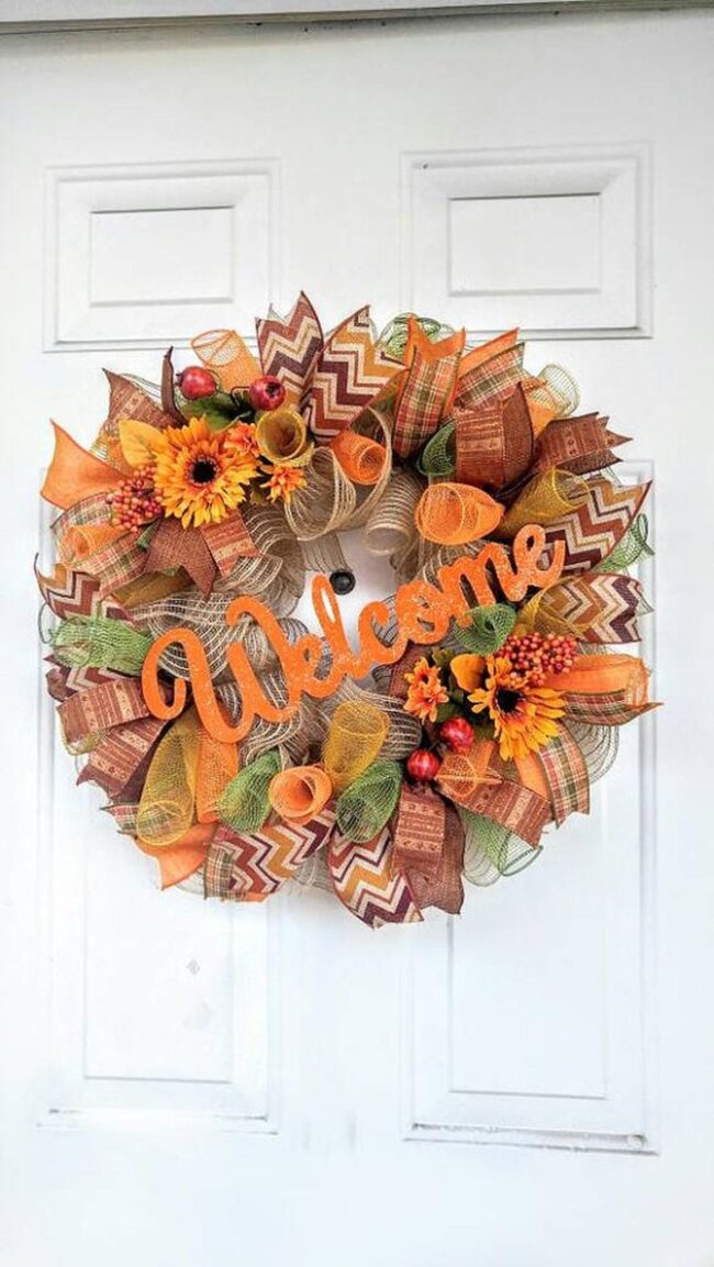 Sunflower Chevron Autumn
