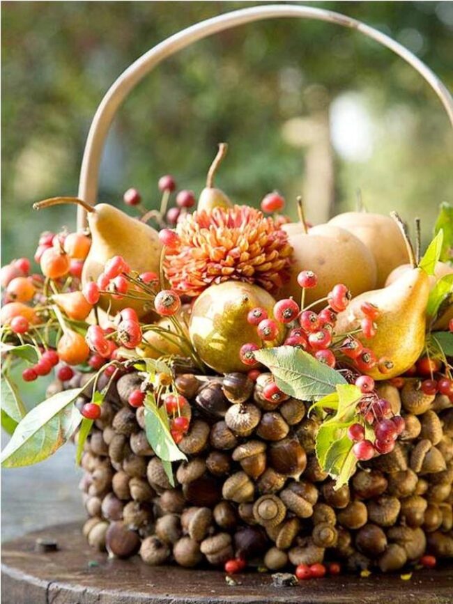 Autumn Golden Pear Basket