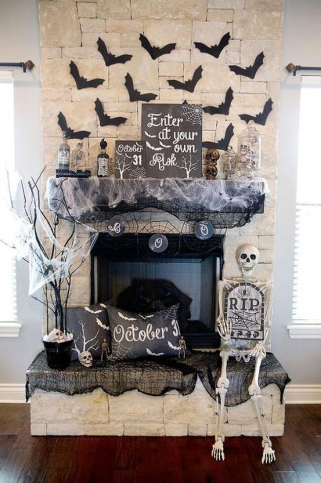 Bat Shadows Fireplace Haunt