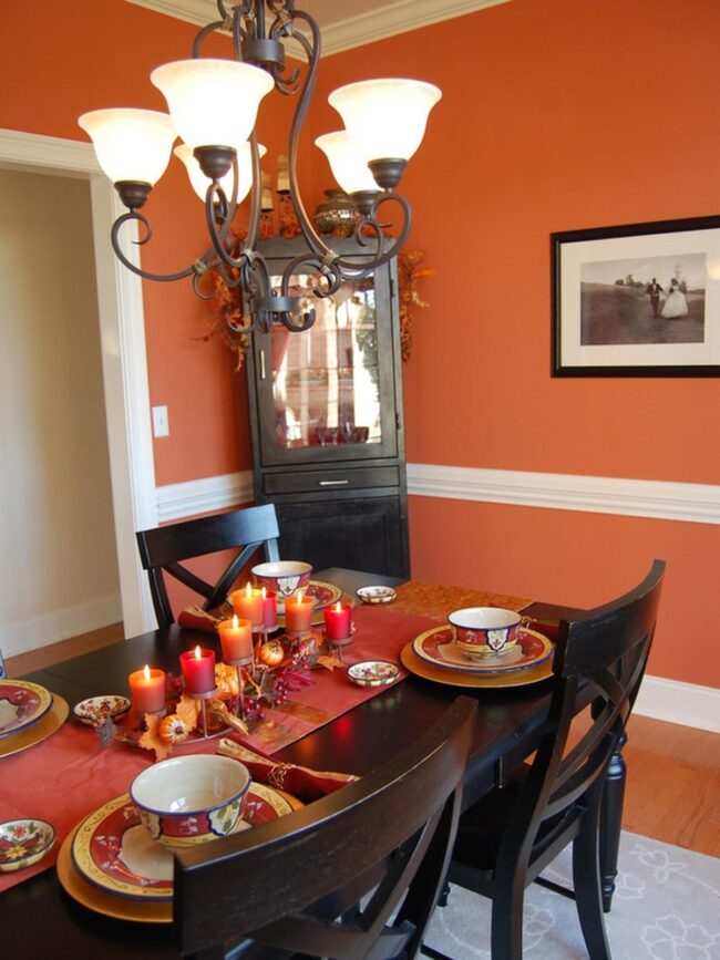Fiery Orange Dining Transformation