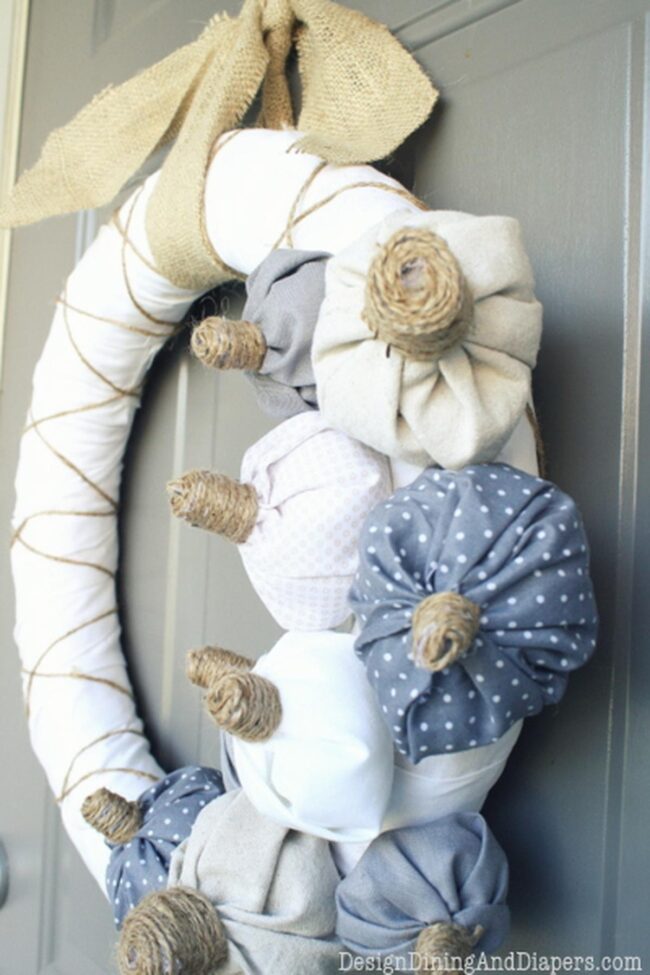Soft Fabric Pumpkin Wreath