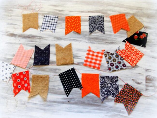 Vibrant Fabric Flags