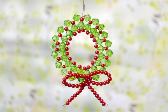 Red Beaded Wreath