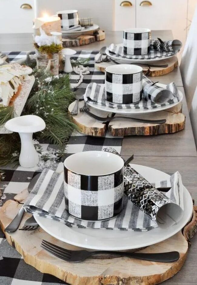 Black White Graphic Dining