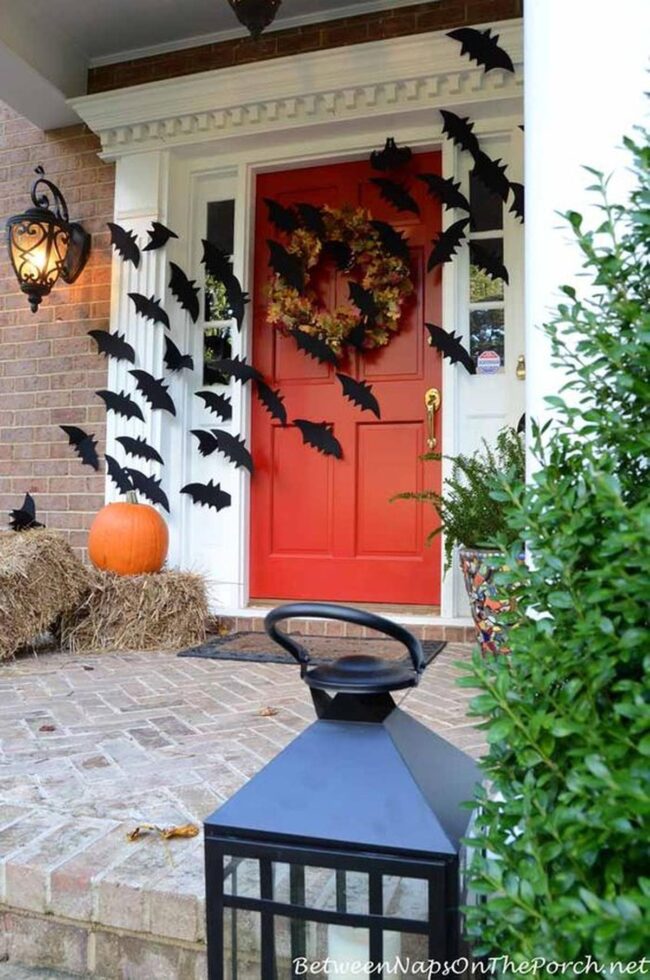 Black Bats Halloween Porch