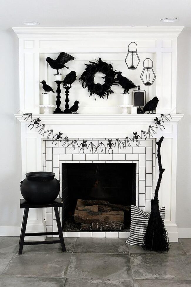 Midnight Crow Mantel