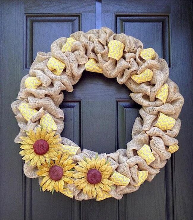 Sunflower Burlap Radiance