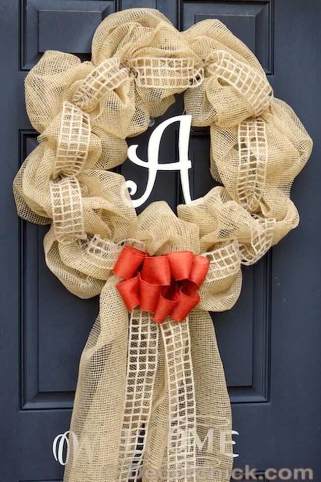 Rustic Burlap Doorway Charm