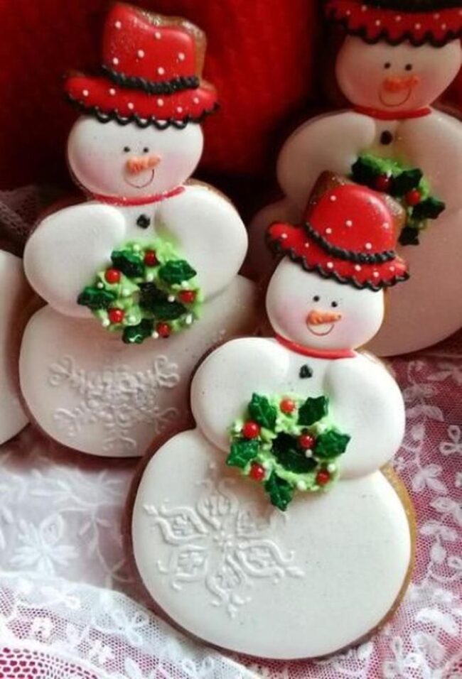 Smiling Snowman Cookies