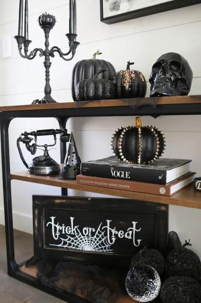 Dark Gold Spiked Pumpkins