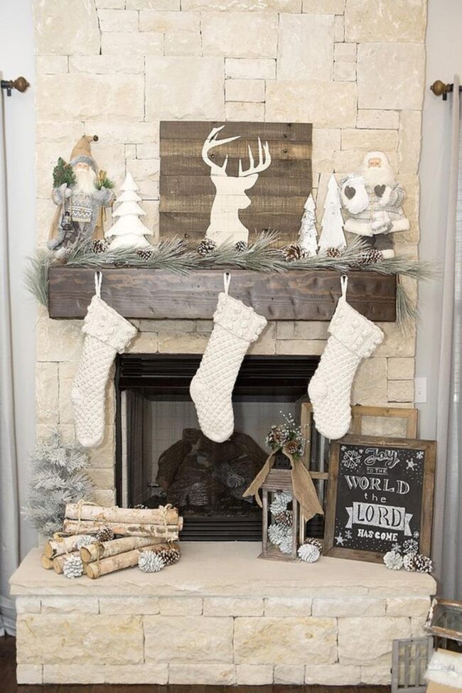 Stone Fireplace