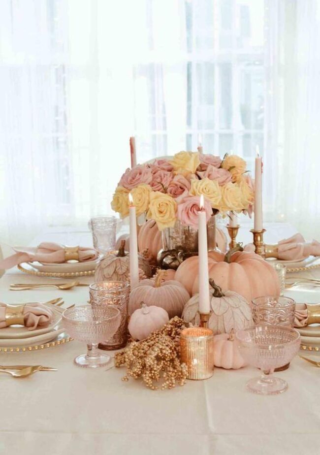 Soft Pink Pumpkin Elegance