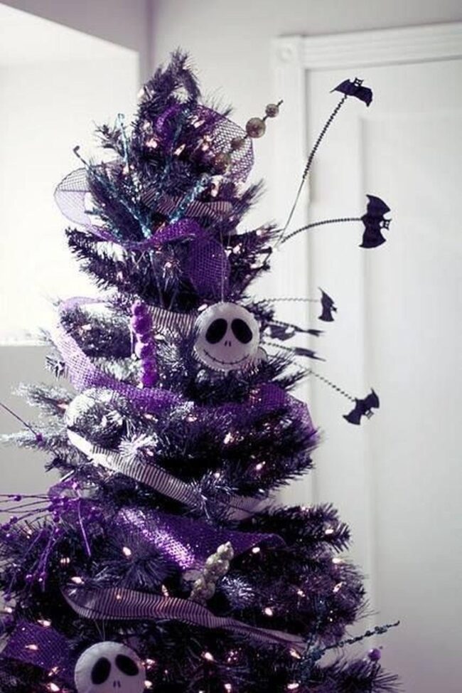 Haunting Purple Bat Tree