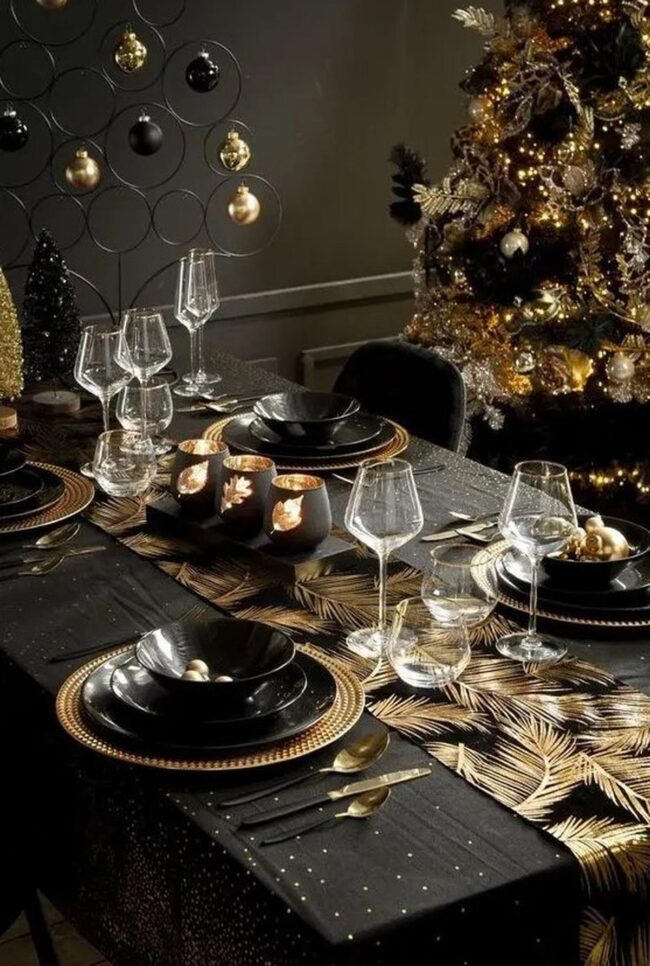 Gold Black Metallic Feast