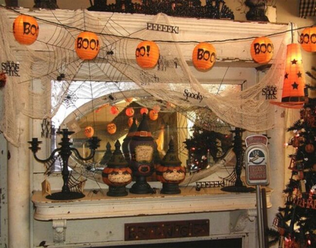 Spooky Orange Halloween Decor