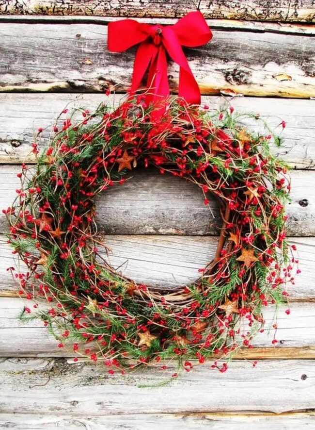 Crimson Berry Woodland Wreath