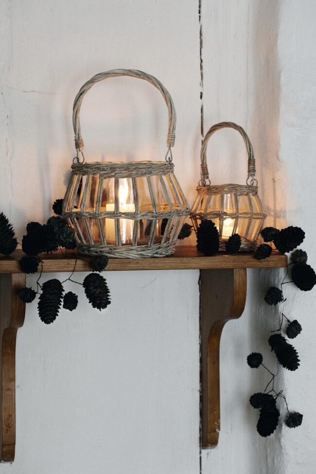 Soft Candlelight Wicker Lanterns