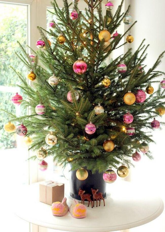 Pink Gold Christmas Tree