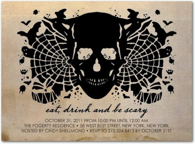 Dark Skull Invitations