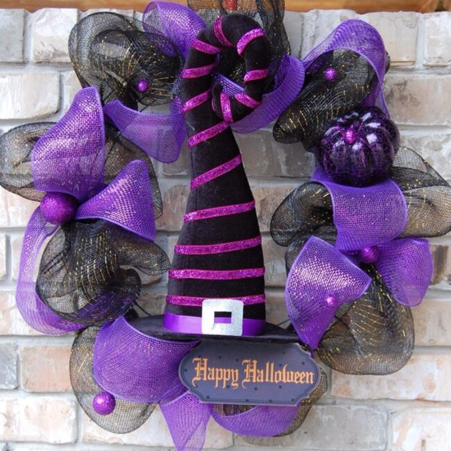 Halloween Purple Witch Hat