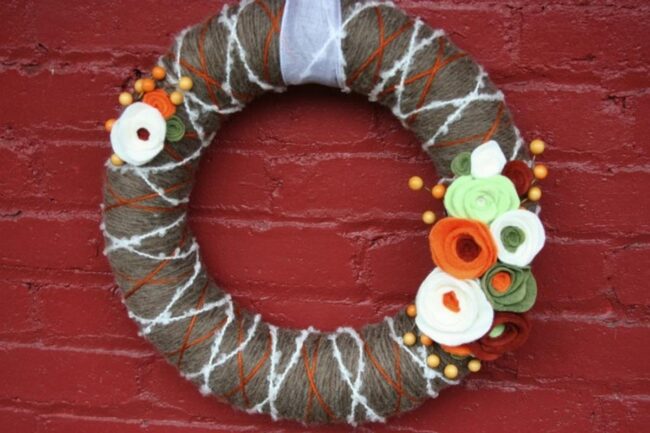Textured Yarn Wreath