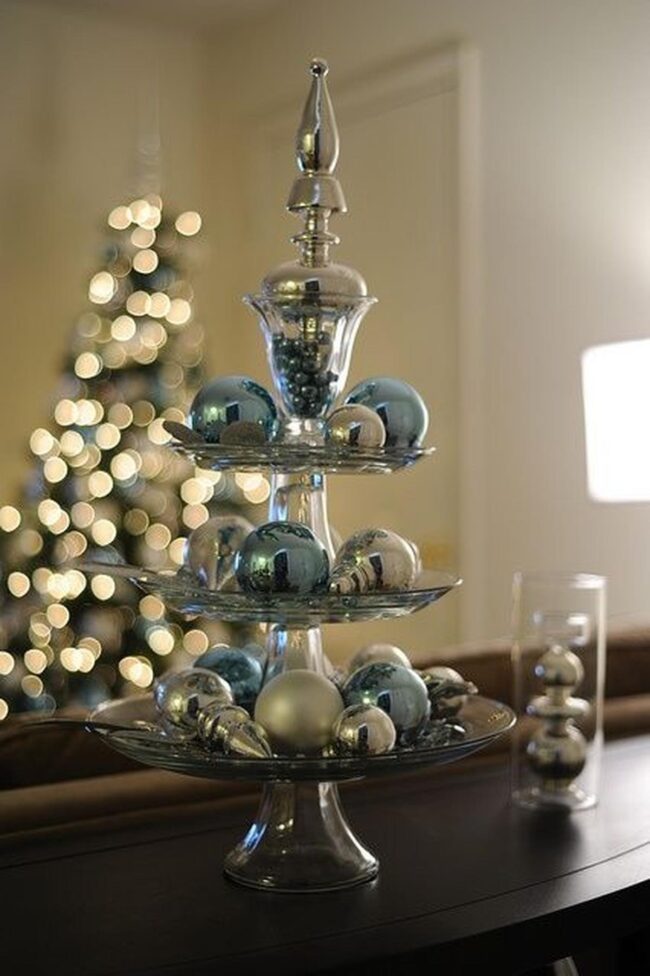 Silver Blue Holiday Prism