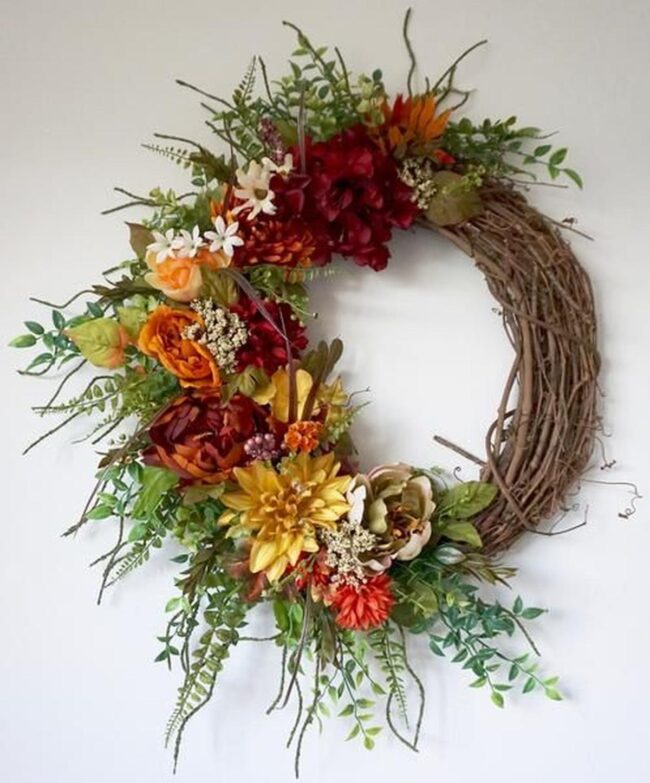 Blazing Autumn Wreath