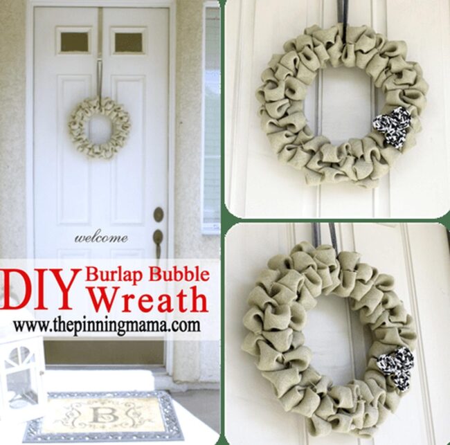 Burlap Wreath Charm