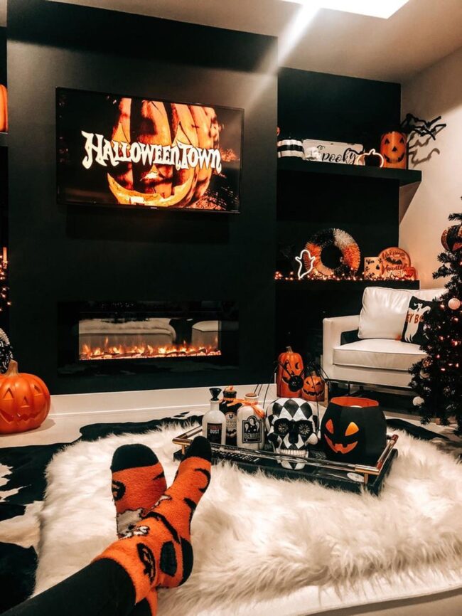 Dark Orange Haunting Scenes