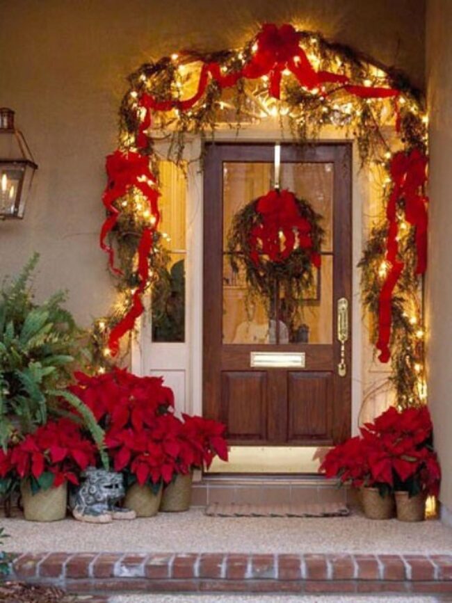 Festive Evergreen Doorway
