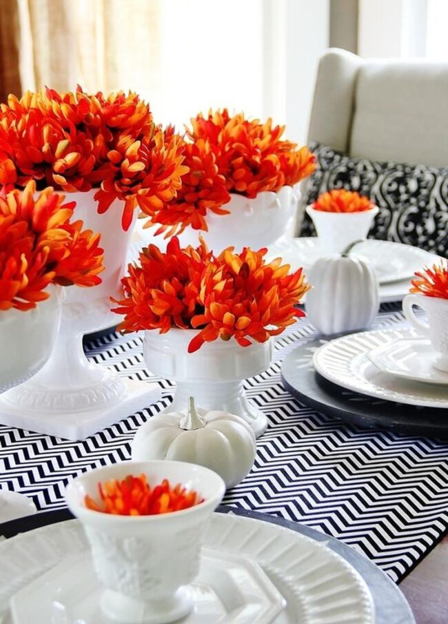 Orange Bloom Tablescape
