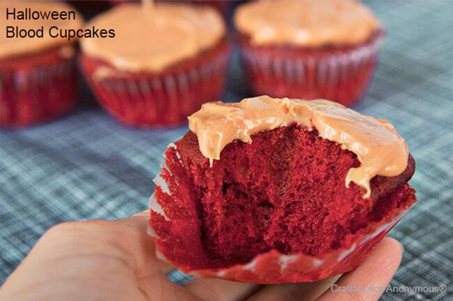 Crimson Halloween Cupcakes