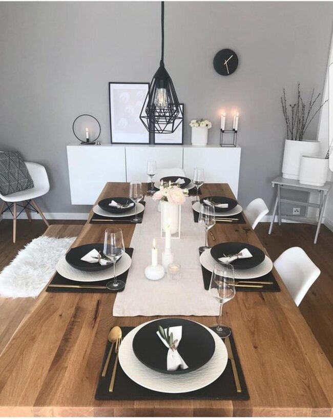 Gray Wood Dining Palette
