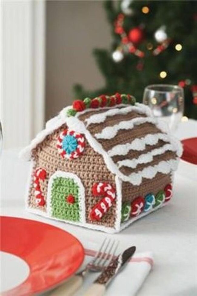 Festive Yarn Christmas Houses