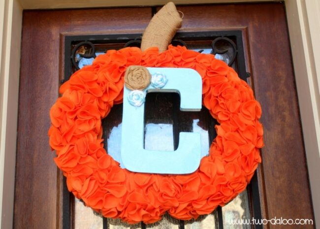 Orange Blooms Monogram