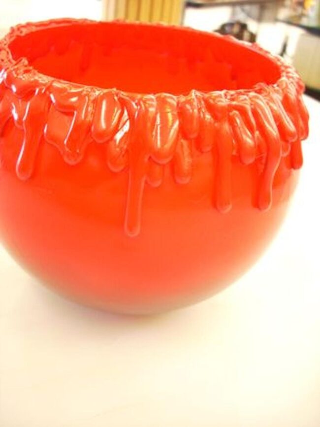 Fluid Orange Glass Sculptures