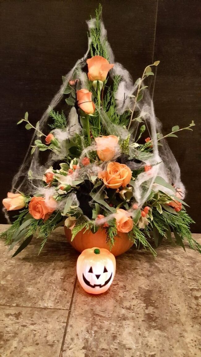 Peach Roses Halloween